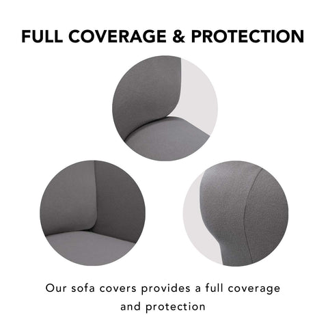 Stretchy fabric and elastic bottom ensure easy, secure sofa coverage.
