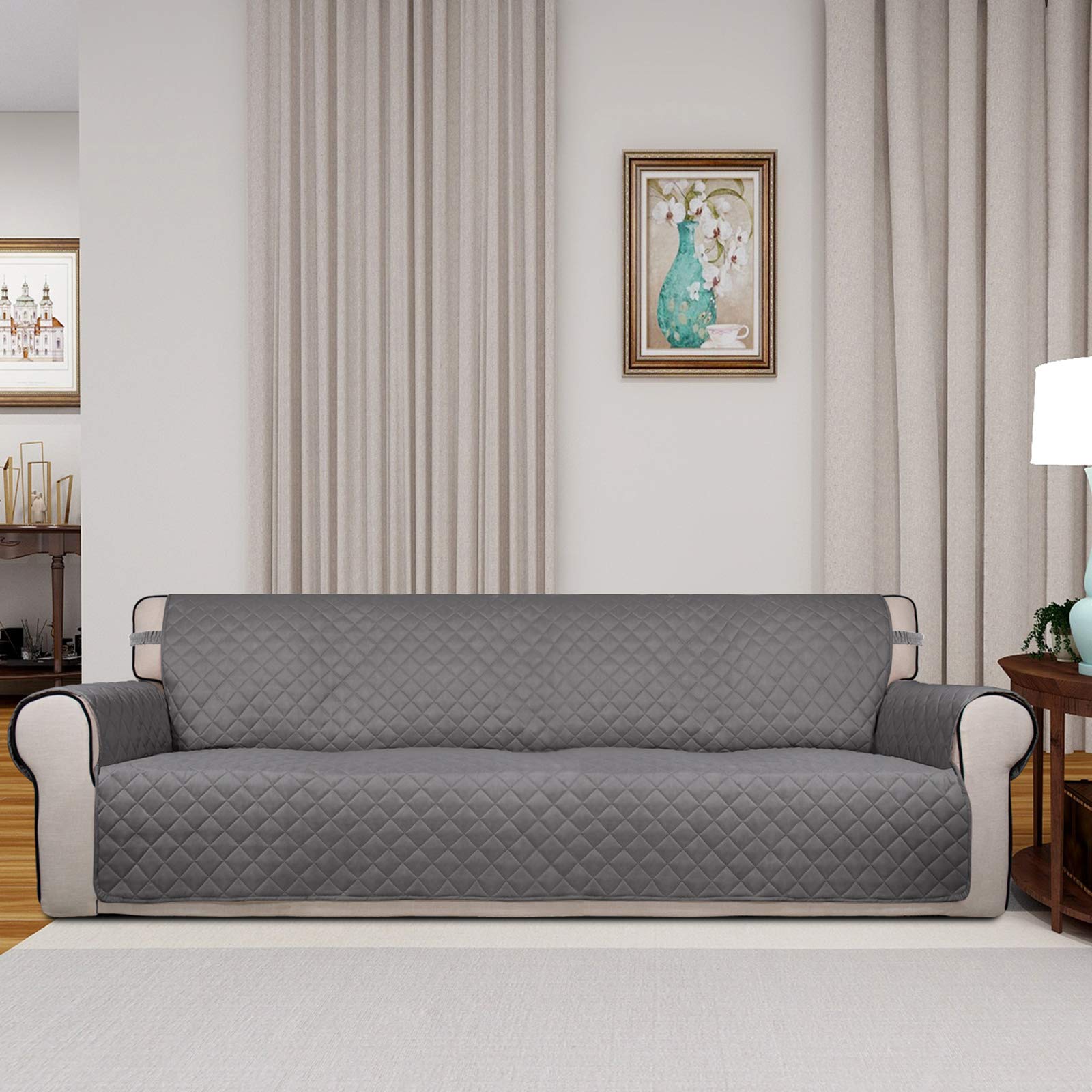 PureFit water-resistant sofa cover protects against spills and everyday mess.