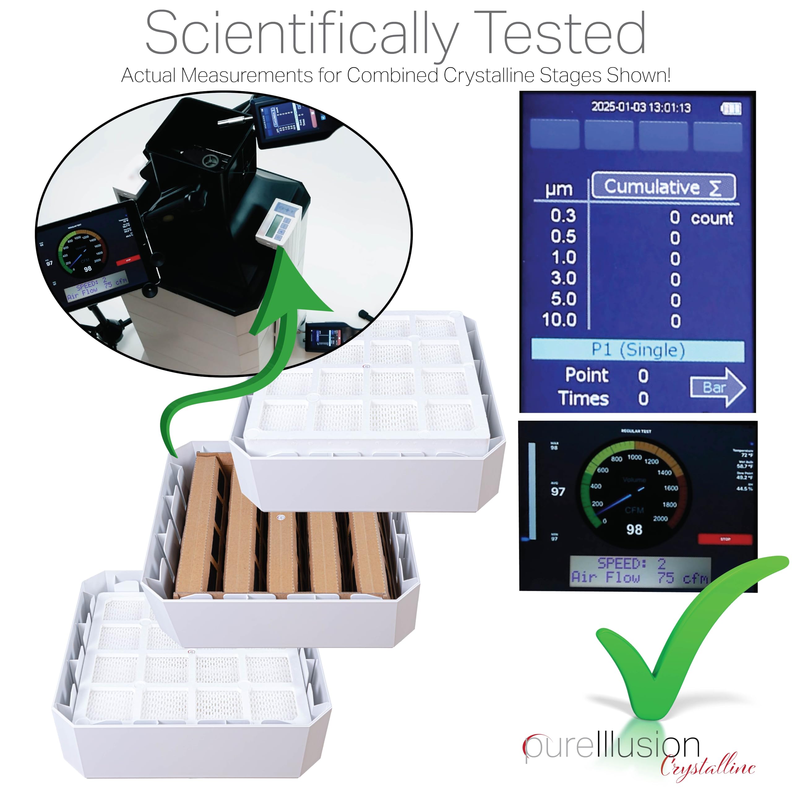 PureIllusion crystalline-filtration-technology provides strong filtration performance.