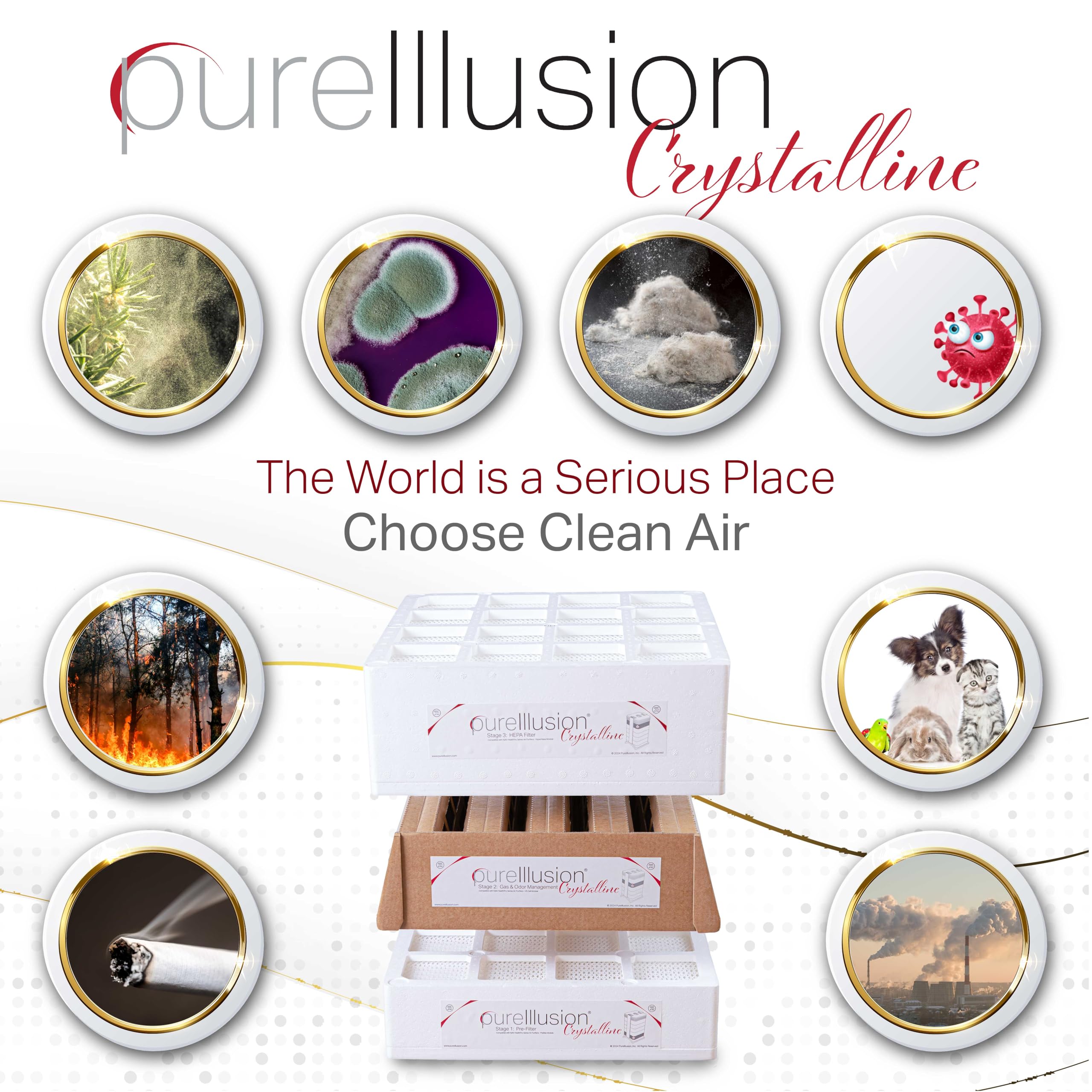 PureIllusion gas-odor-filter stage2 targets smells for a fresher room.