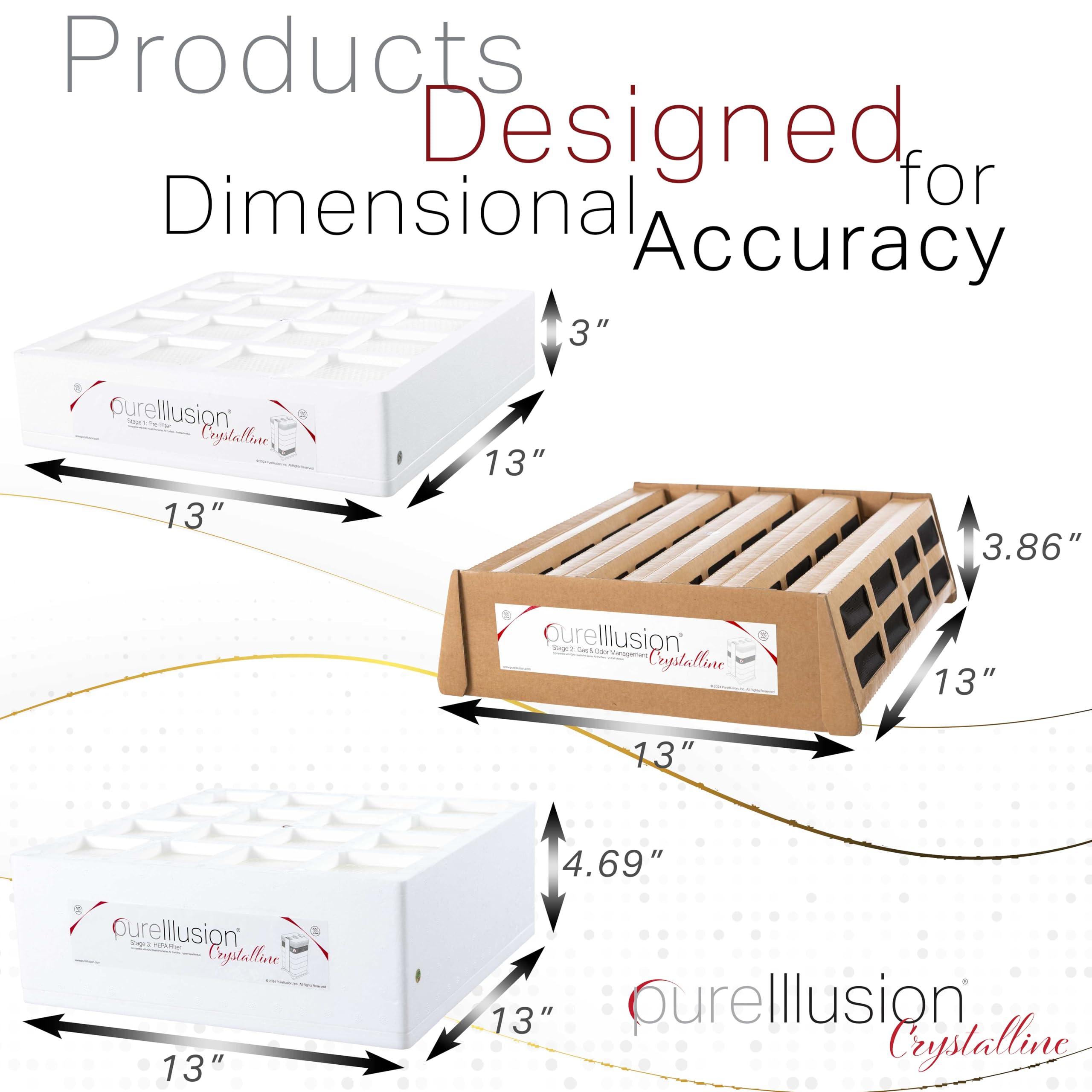 PureIllusion true-hepa-filter stage3 traps ultra-fine particles effectively.