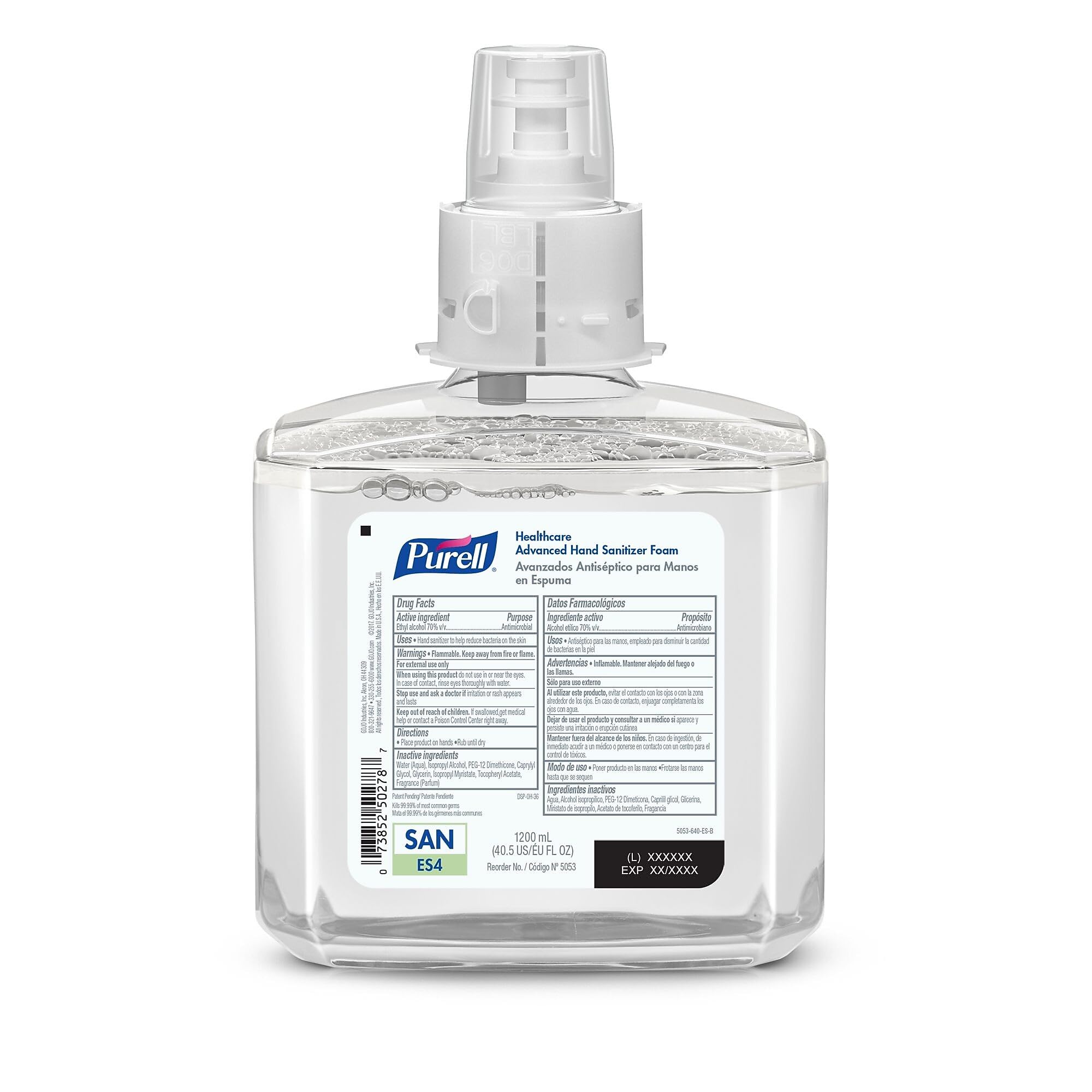 ES4 dispenser compatibility shown with Purell foam refills