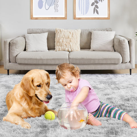 Puremy rug non-slip backing close-up demonstrating secure placement