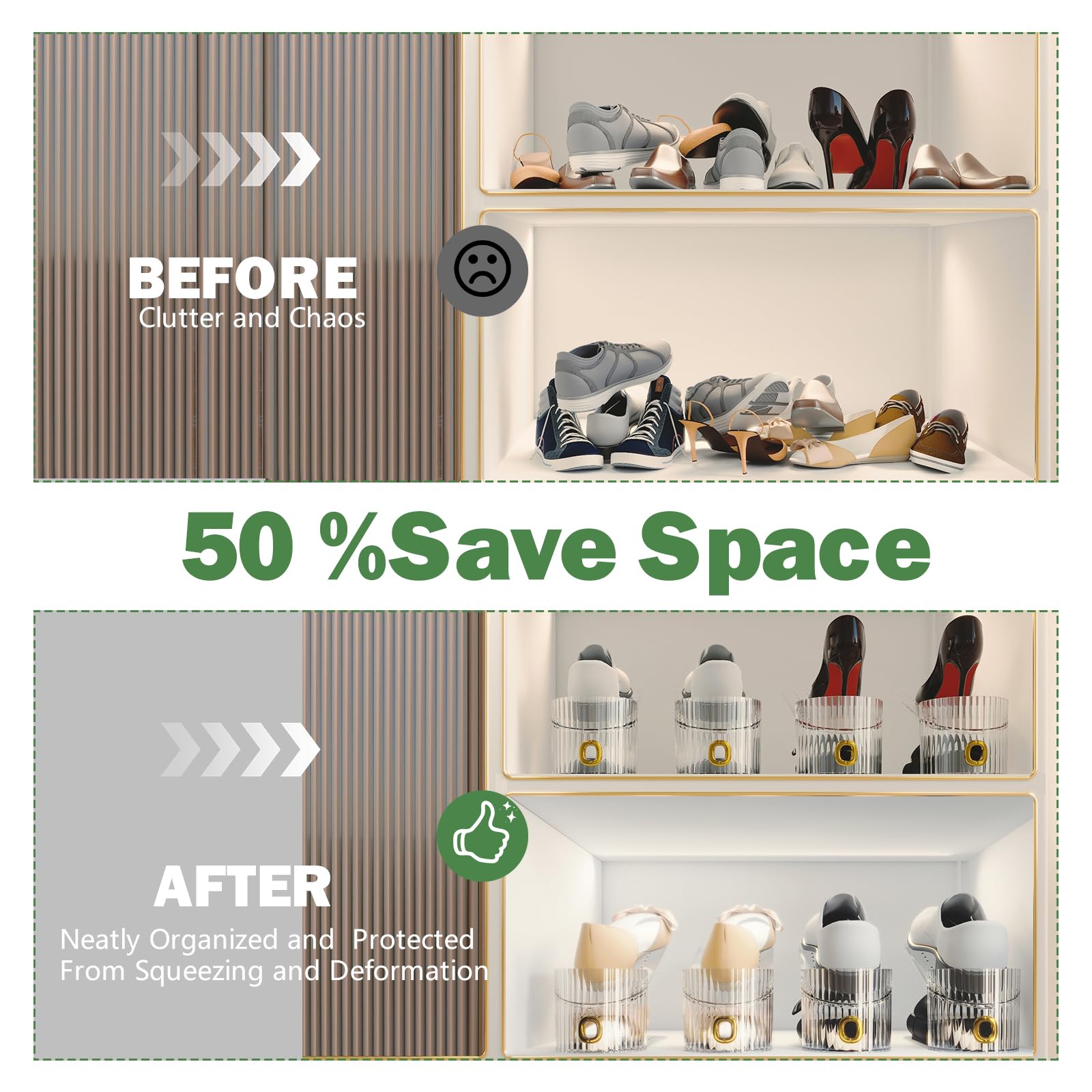 PureSprout anti-slip design keeps shoes secure on the rack