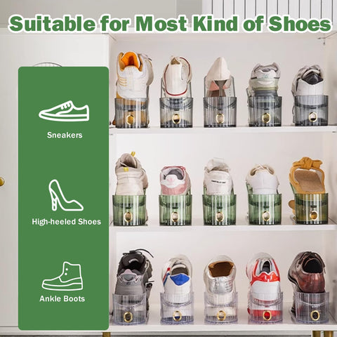 PureSprout 20-pack stacked neatly showing compact storage in a small closet