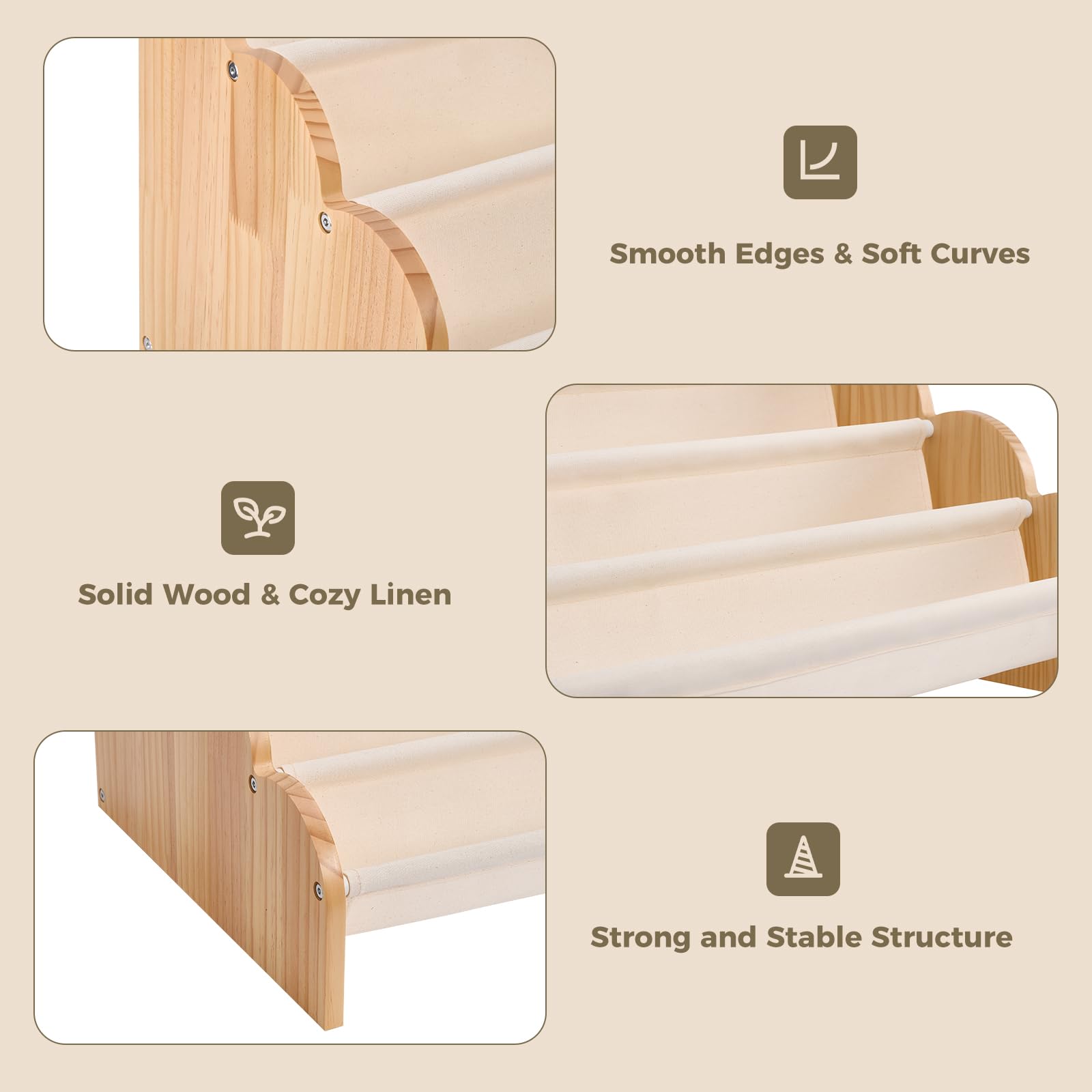 Puricon wave-edge design adds playful style with soft, safe edges.