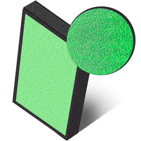 PURO²XYGEN P500_F true HEPA filter close-up capturing fine dust and pet dander