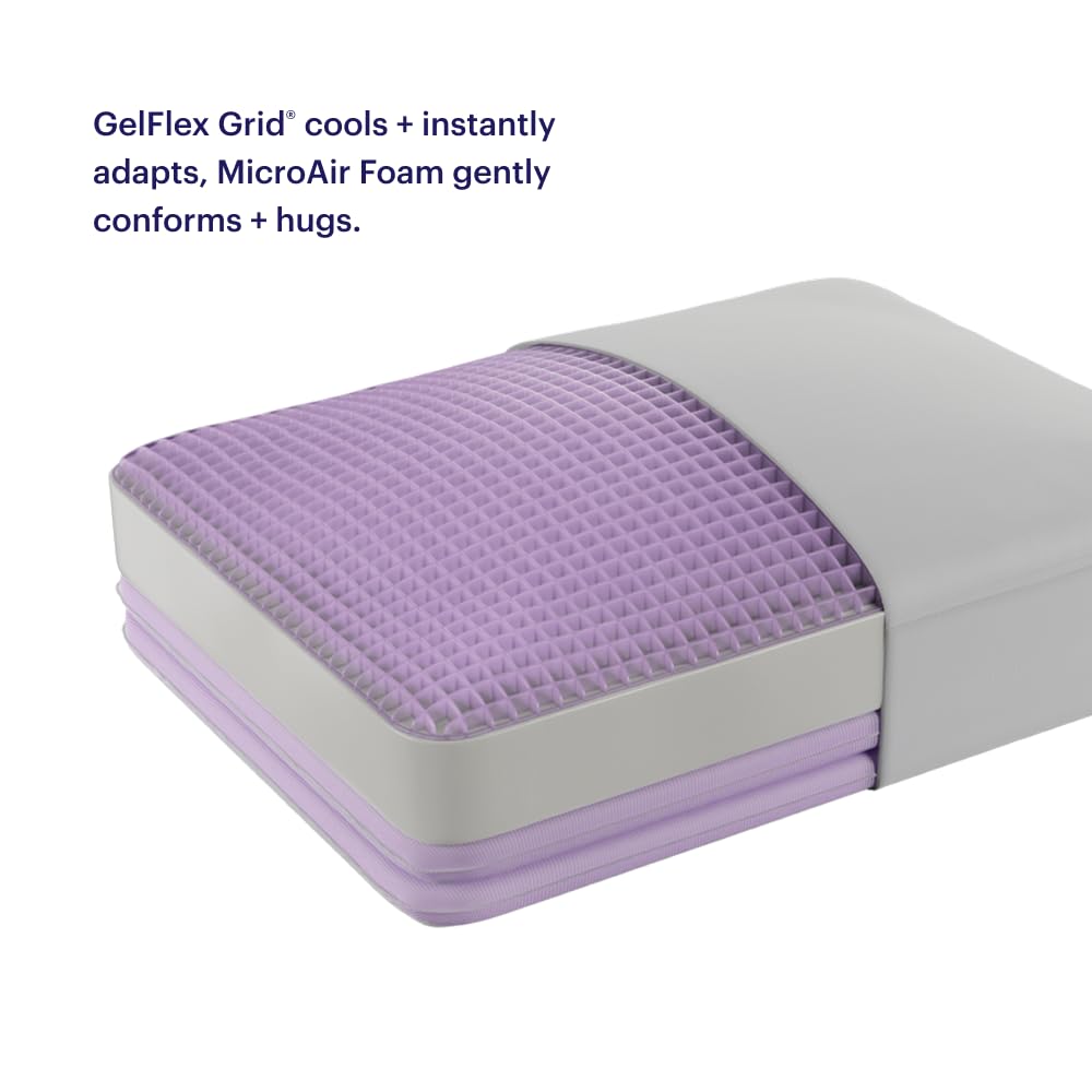 Purple DreamLayer Pillow King moisture-wicking cover for dry, comfortable sleep