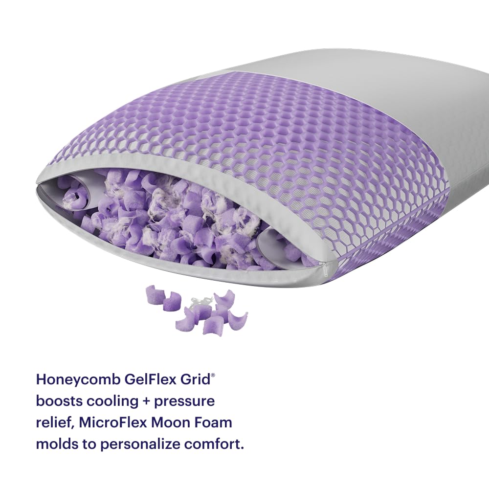 Purple Freeform Pillow cooling-cover focuses on breathable comfort