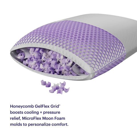 Purple Freeform Pillow cooling-cover focuses on breathable comfort