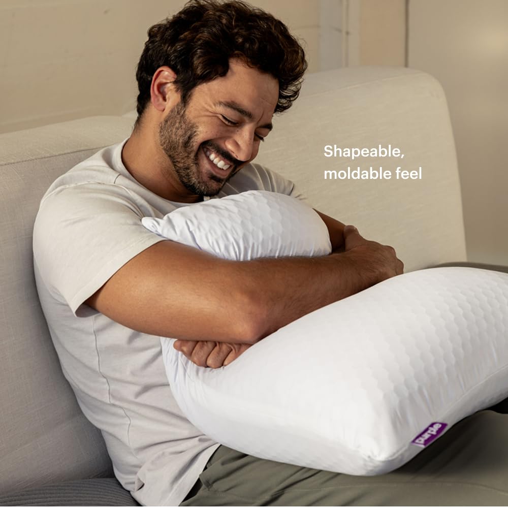 Purple Freeform Pillow fill-storage-case shows excess fill storage