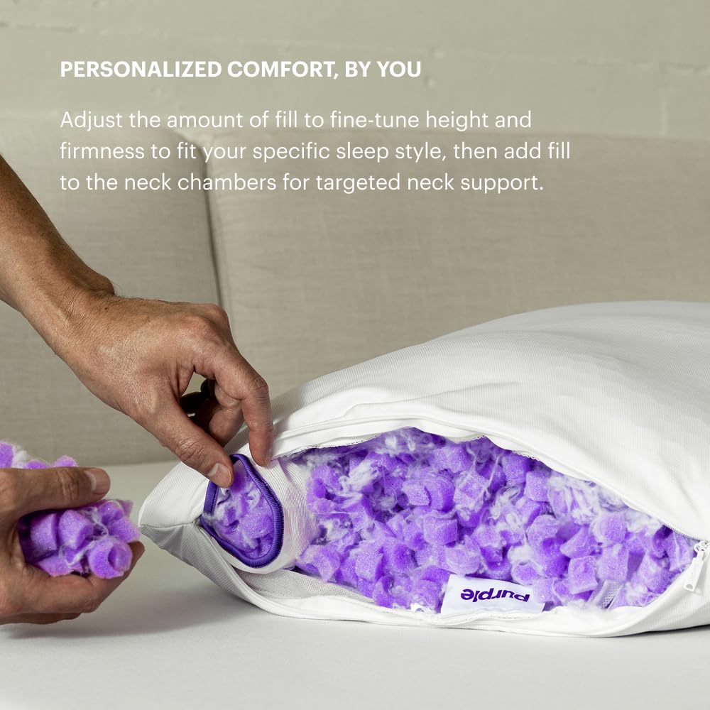 Purple Freeform Pillow gelflex-grid close-up highlights cooling grid and pressure relief