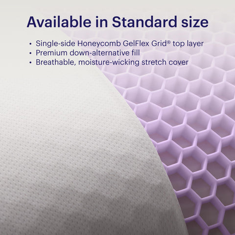 Purple GridCloud Pillow fabric close-up highlights airflow and texture