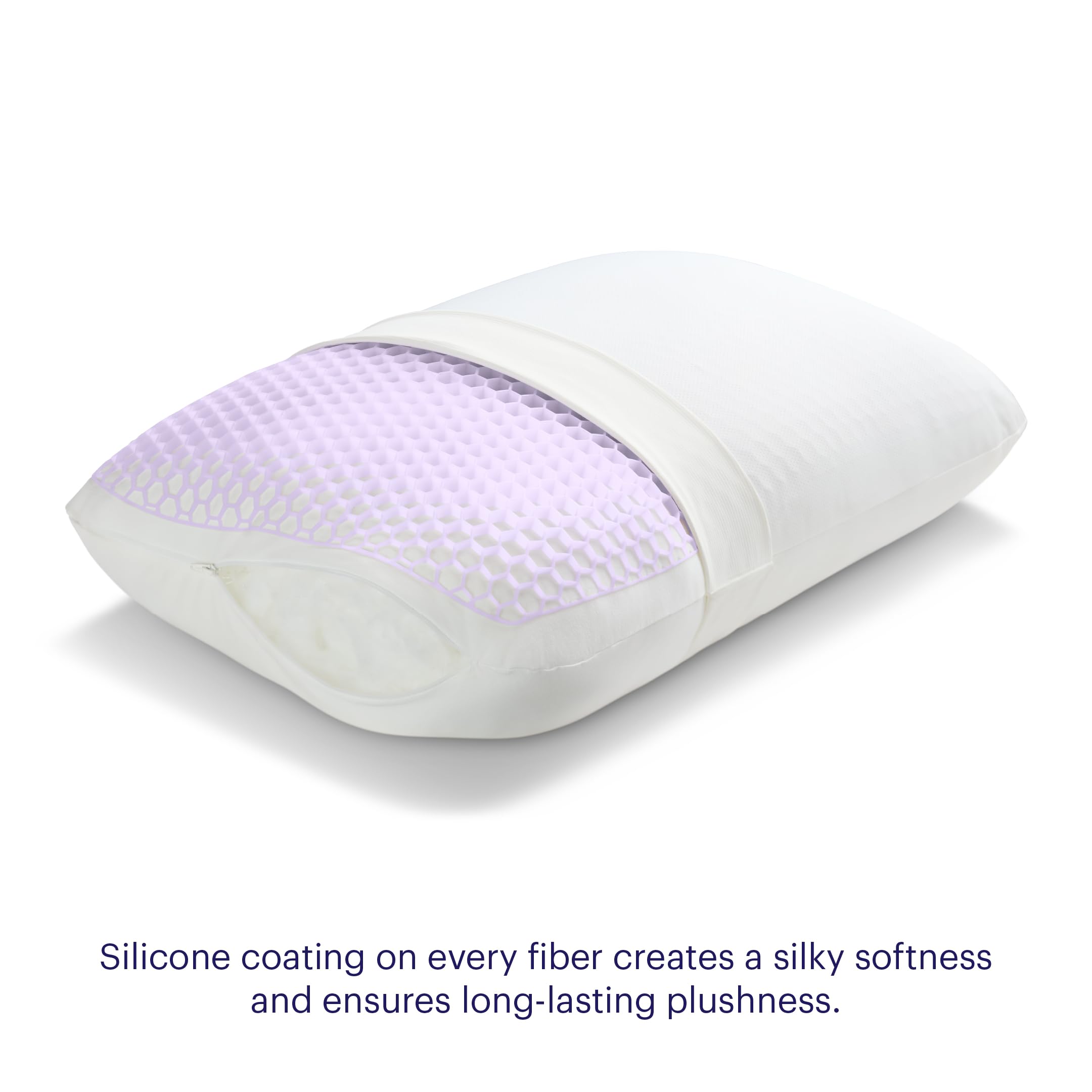 Purple GridCloud Pillow standard size fits most beds and positions