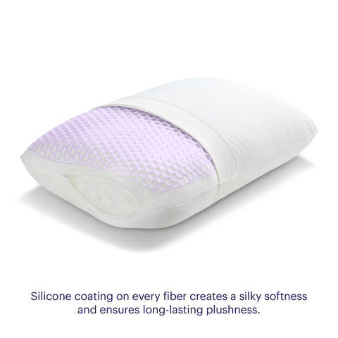 Purple GridCloud Pillow standard size fits most beds and positions