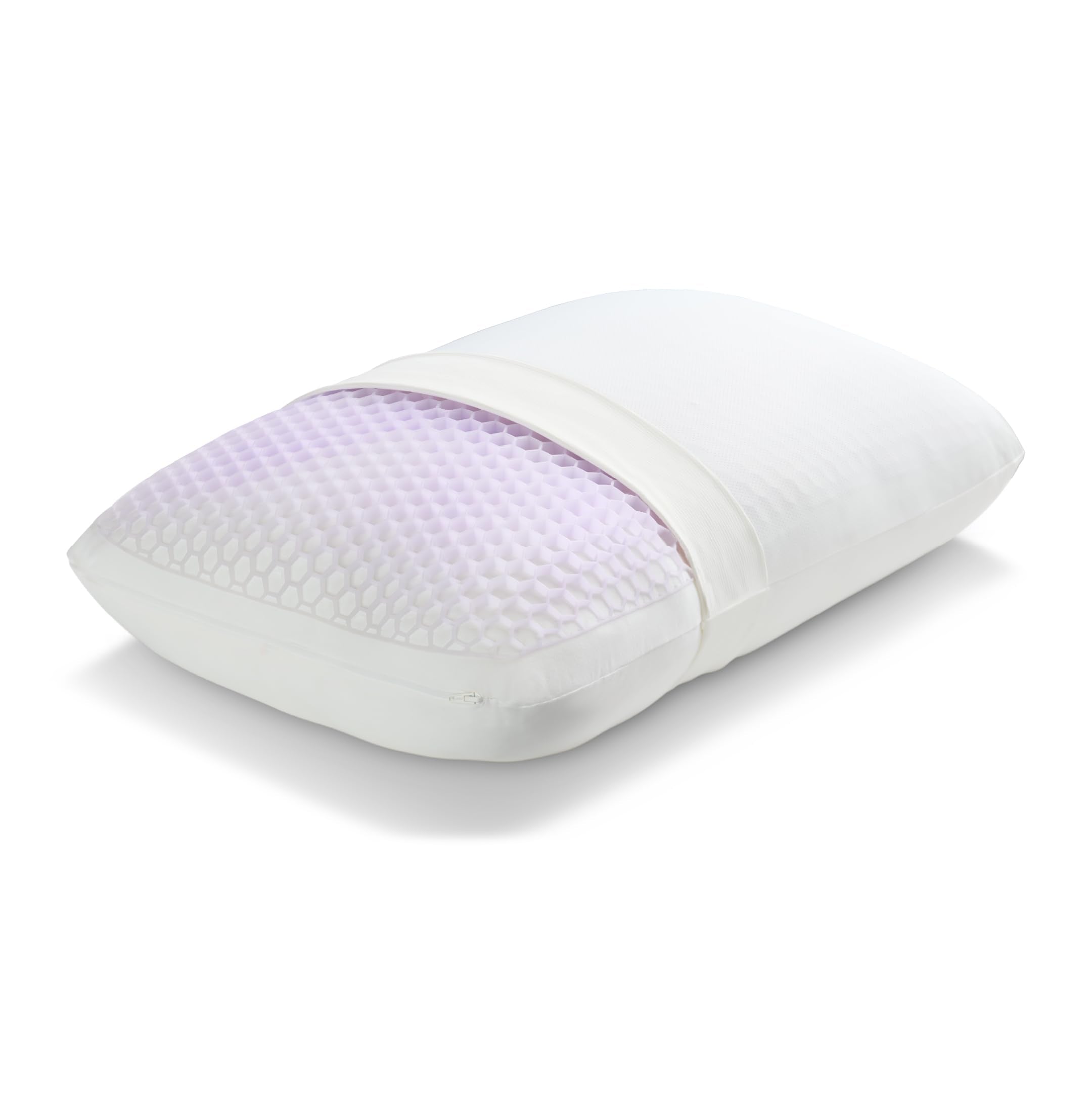 Purple GridCloud Pillow GelFlex Grid top layer provides gentle support for side sleepers