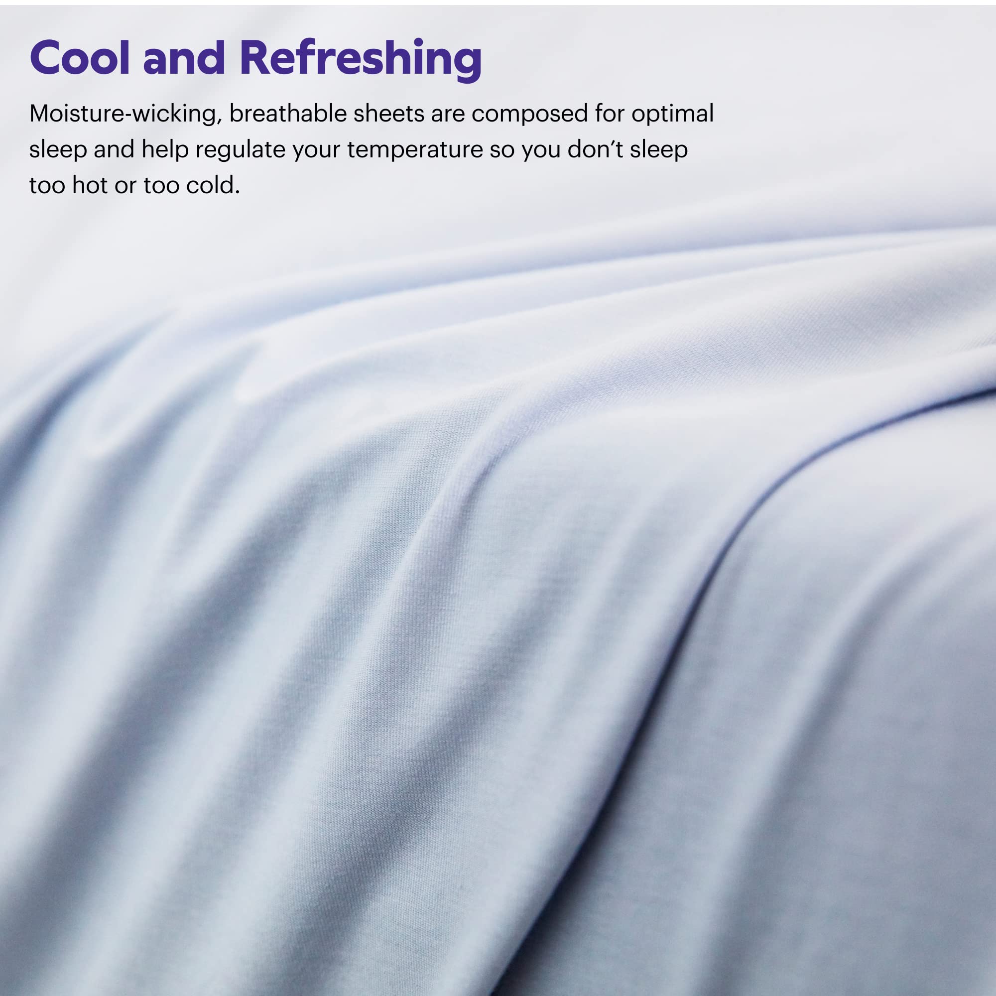 Stretch-fit band keeps Purple SoftStretch sheets in place for no-slip comfort