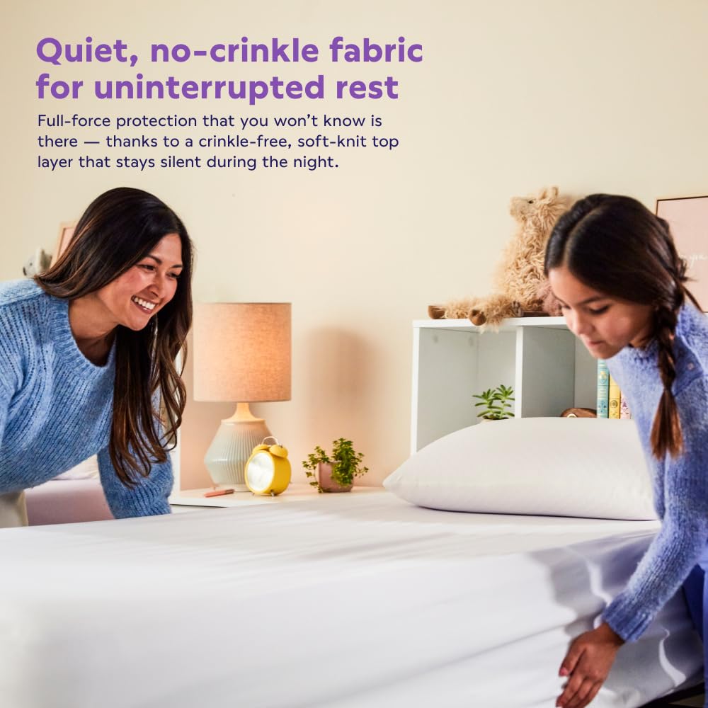 Purple no-crinkle fabric remains quiet and unobtrusive during the night.
