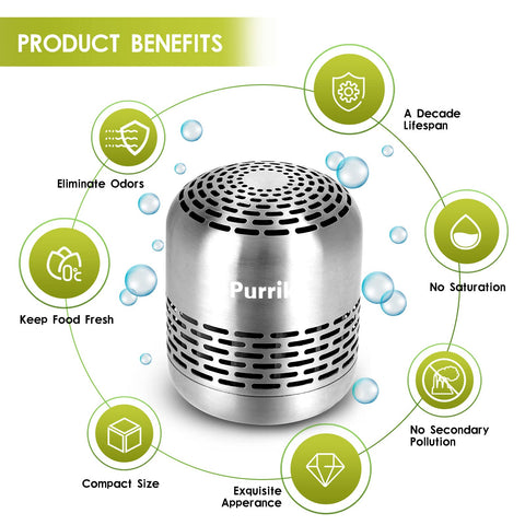Purriko compact odor absorber for fridge cabinets and small spaces