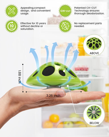 Purriko fridge deodorizer compact design fits tight spaces with steady freshness