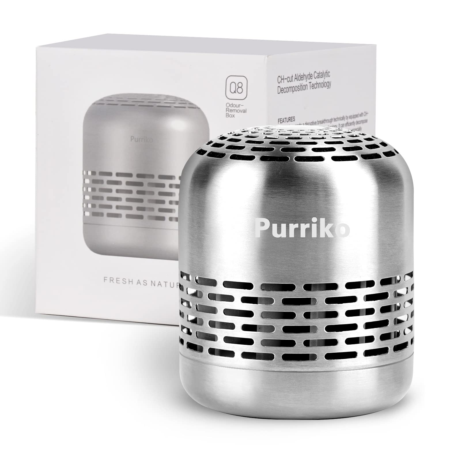 Purriko refrigerator deodorizer with compact design keeps fridge odor-free