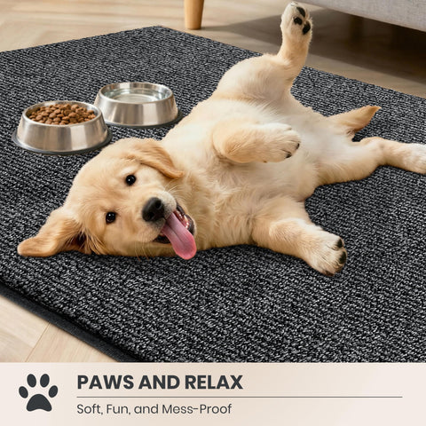 PURRUGS dirt-trapping mat charcoal entryway scene demonstrates versatility