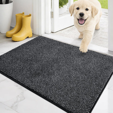 PURRUGS dirt-trapping mat charcoal front view reduces indoor dirt