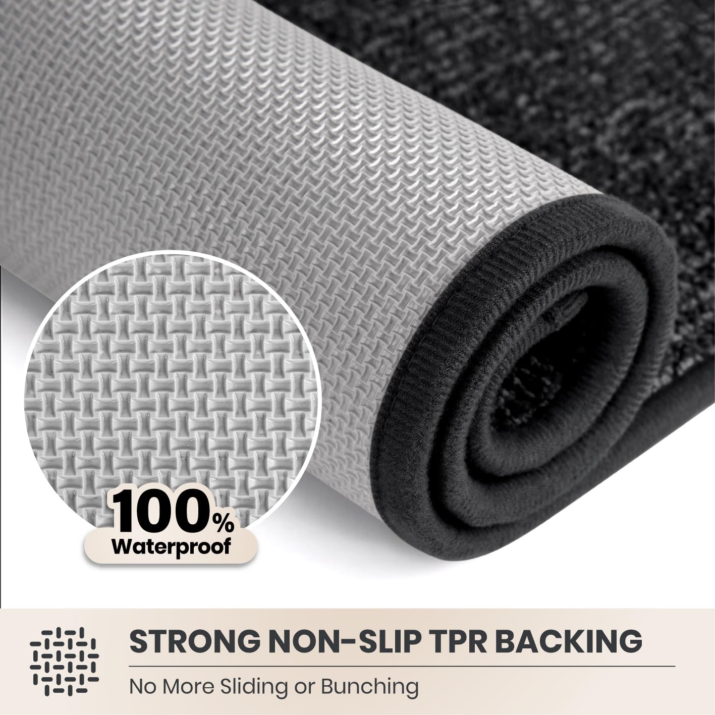 PURRUGS dirt-trapping mat charcoal pet-friendly design handles paws