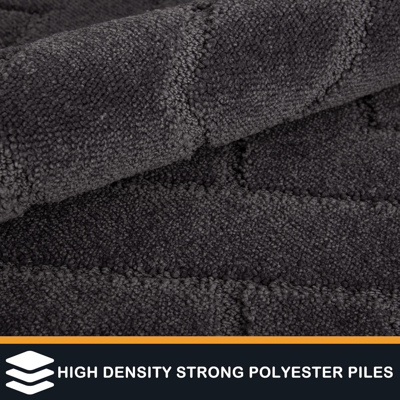 PURRUGS mat close-up fibers show high absorbency for wet weather.