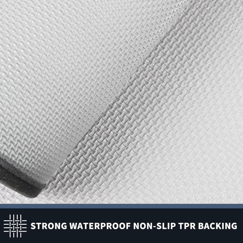 Non-slip backing keeps the mat securely in place for safety