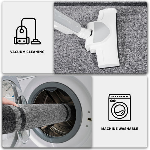 Machine washable door mat stays vibrant after cold-water washing