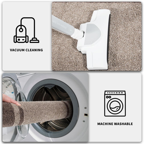 PURRUGS absorbent microfiber rug; dries feet quickly and traps moisture.
