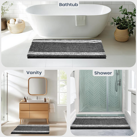 PURRUGS bath rug is machine washable for easy cleaning.