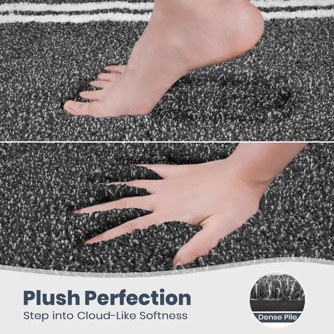 PURRUGS bath rug with non-slip backing helps prevent slips.