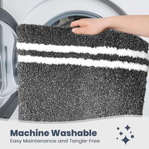 PURRUGS bath rug dries quickly after use for ready-to-step floors.