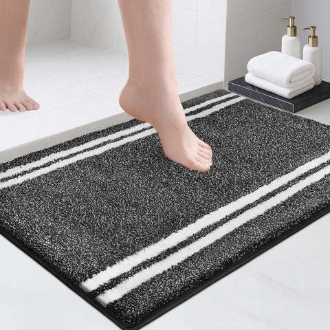 PURRUGS bath rug shows soft plush texture for luxurious foot comfort.