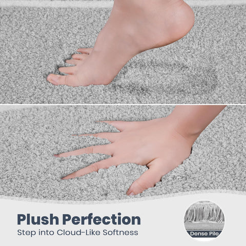 PURRUGS bath mat plush soft texture highlights luxurious underfoot feel.