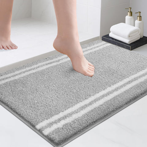 PURRUGS bathroom rug with non-slip backing keeps feet secure on wet floors