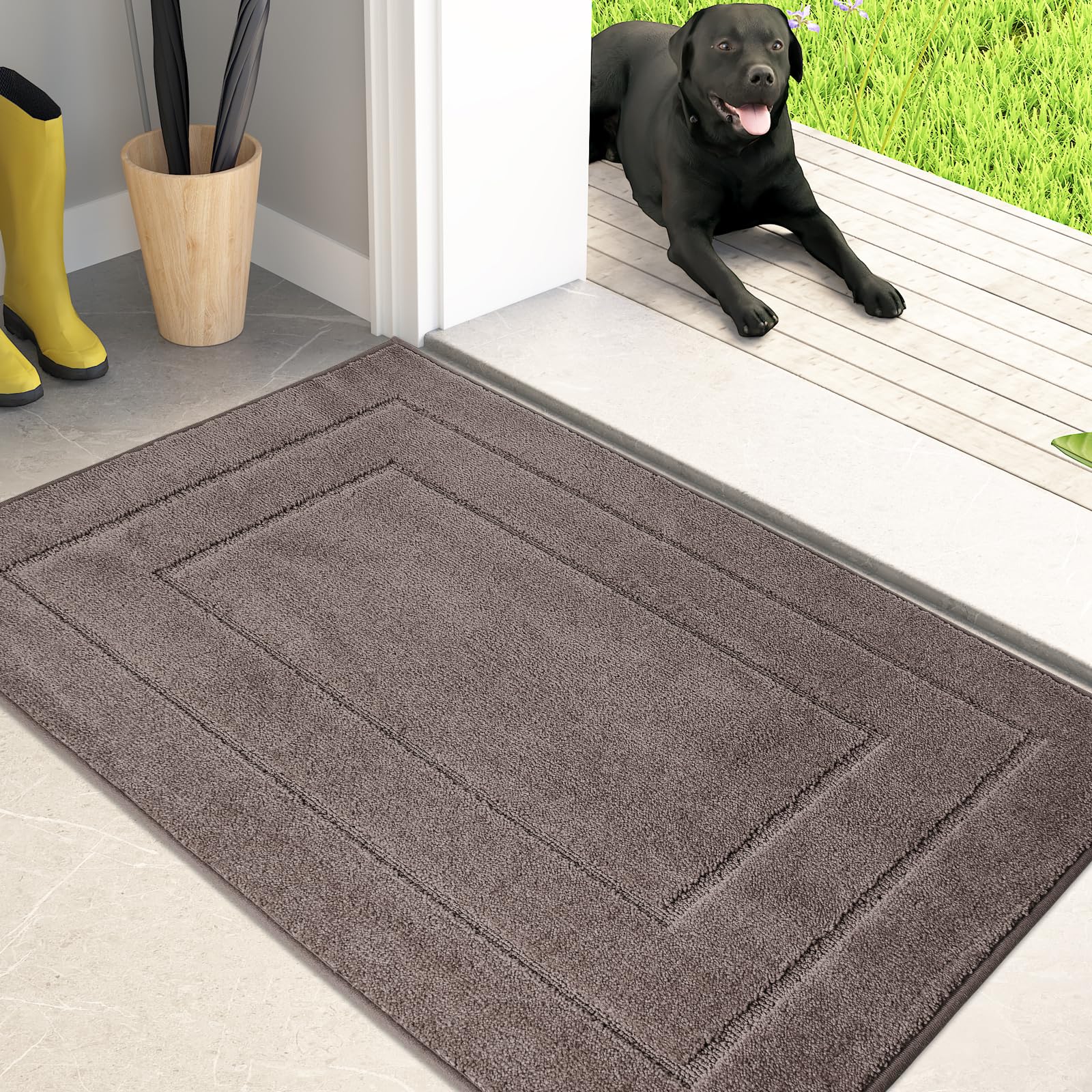 PURRUGS Dirt Trapping Door Mat catches mud and moisture at the entryway.