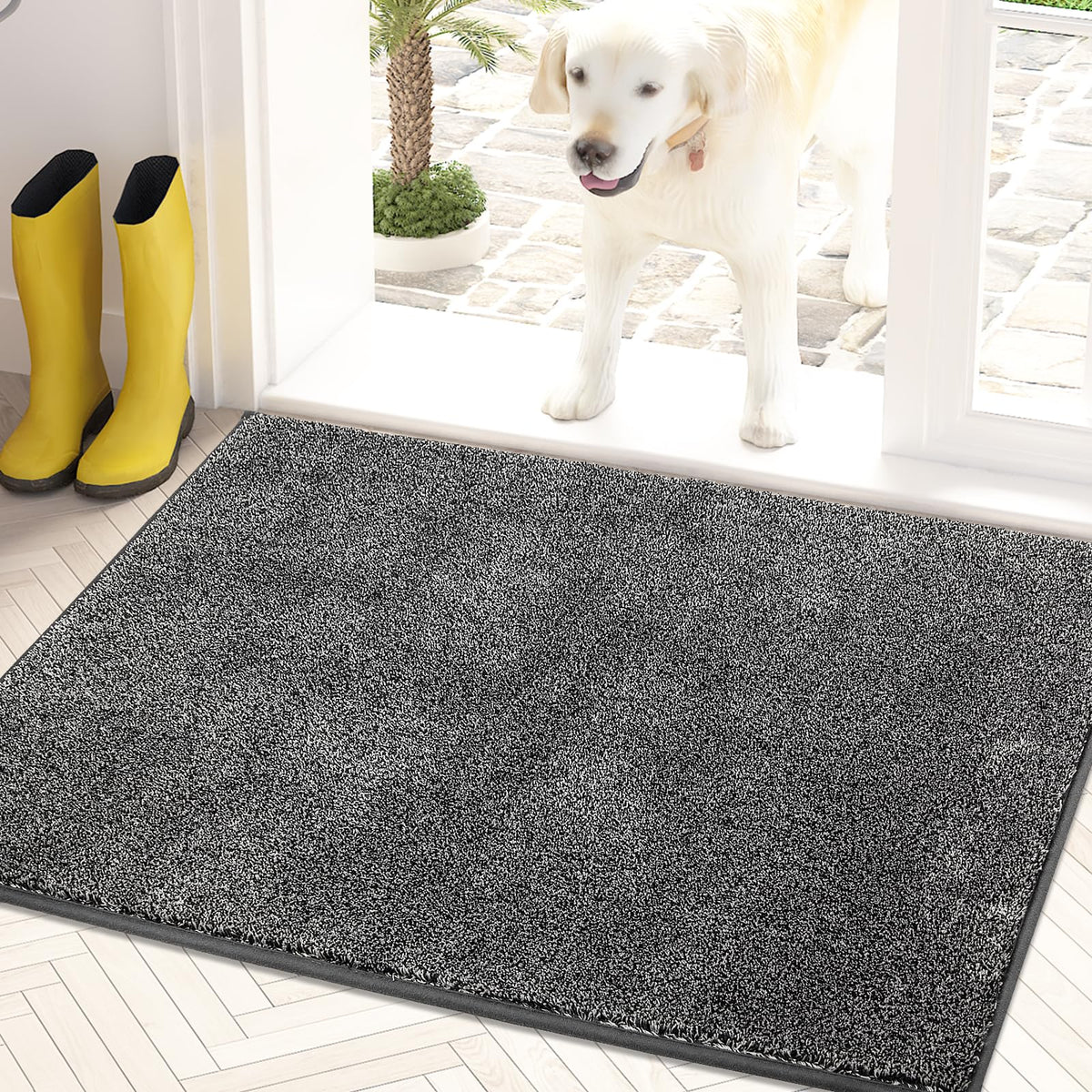 PURRUGS dirt-trapping door mat 24x35-5 captures mud and moisture at entry