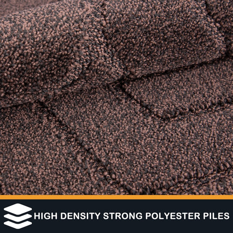 PURRUGS dirt-trapping door mat side view shows ultra-low profile for smooth door operation