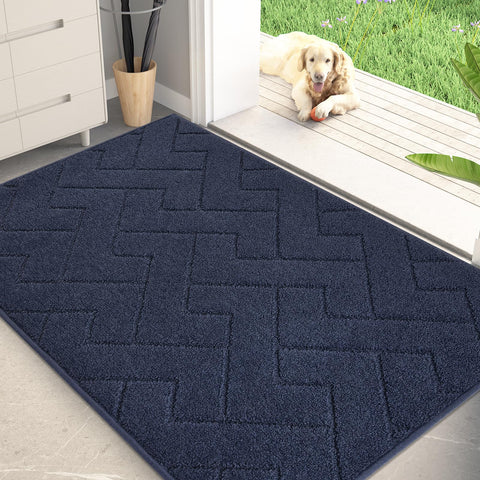 PURRUGS dirt-trapping door mat front view captures mud and moisture