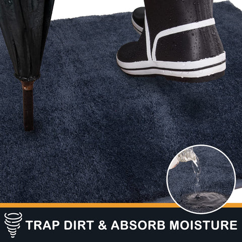 PURRUGS dirt trapping door mat machine washable for easy cleaning