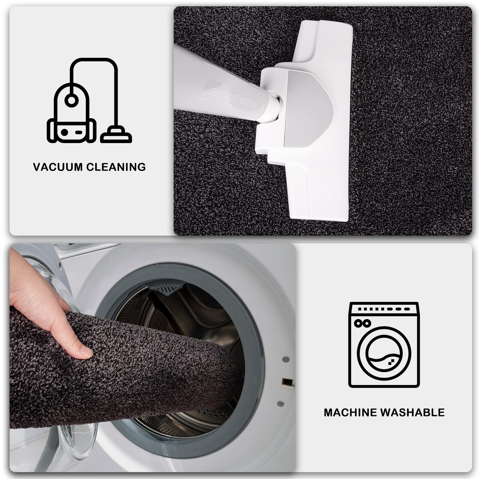 PURRUGS dirt trapping door mat machine washable indicator for easy cleaning