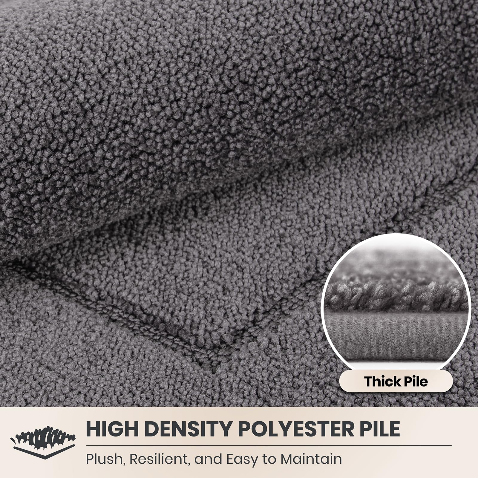 PURRUGS dirt-trapping door mat non-slip back keeps it securely in place.