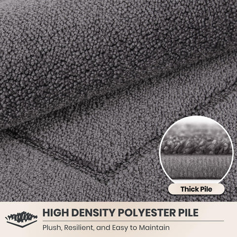 PURRUGS dirt-trapping door mat non-slip back keeps it securely in place.