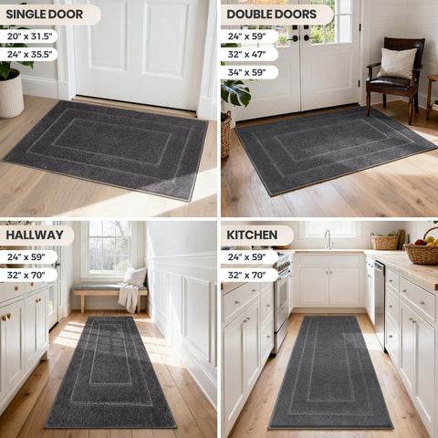 PURRUGS dirt-trapping door mat pet-friendly design withstands paws and claws.
