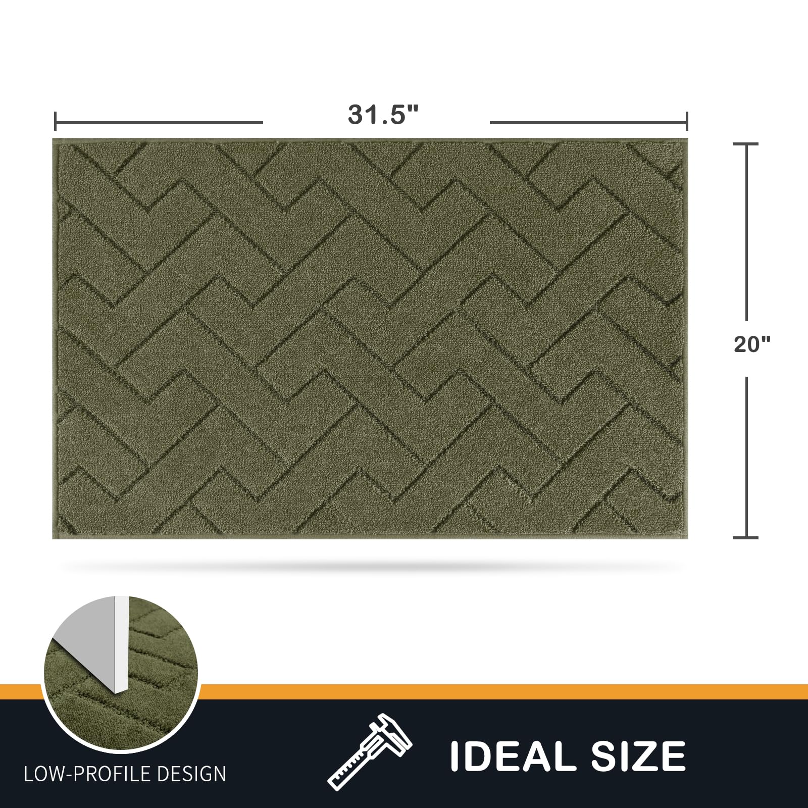 PURRUGS easy-clean door mat resists fading and wear.