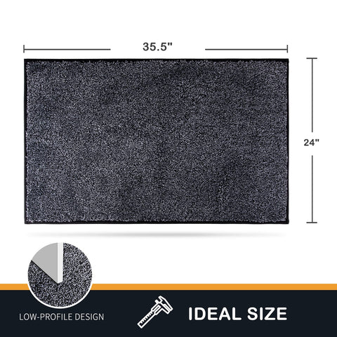 PURRUGS entryway rug in use at a doorway, trapping moisture and dirt