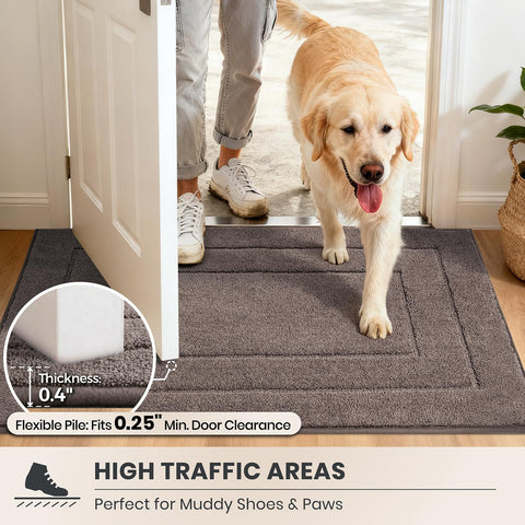 PURRUGS Low-Profile Door Mat fits under low clearance doors.